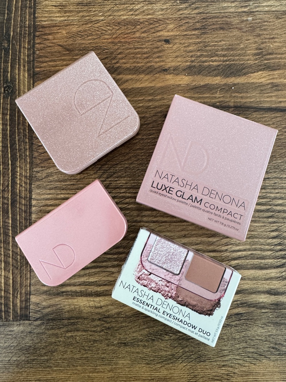 Natasha Denona Luxe Glam Compact Rosy and Essential Eyeshadow Duo